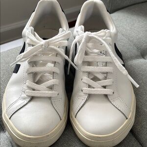 White and Black Veja Sneakers